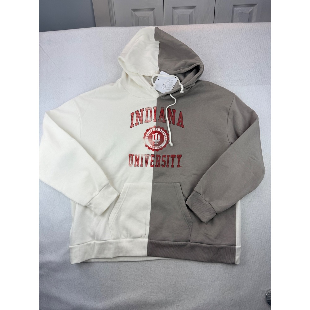 Gameday Couture Indiana Hoosiers Hoodie XXL 2X Colorblock Sweatshirt NWT READ